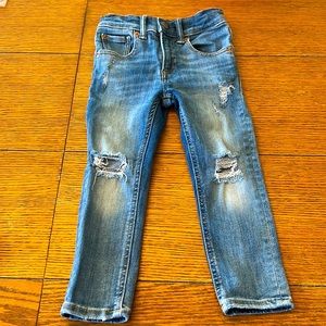 -Gap Stretch Skinny Toddler Boy Size 4T Distressed Jeans